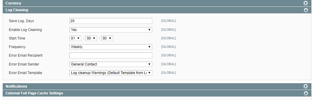 magento-database-log-settings