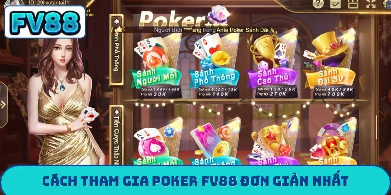 Poker FV88 - Top 3 Bí Thuật Chinh Phục Mọi Sòng Bạc Cách tham gia poker FV88 đơn giản nhất